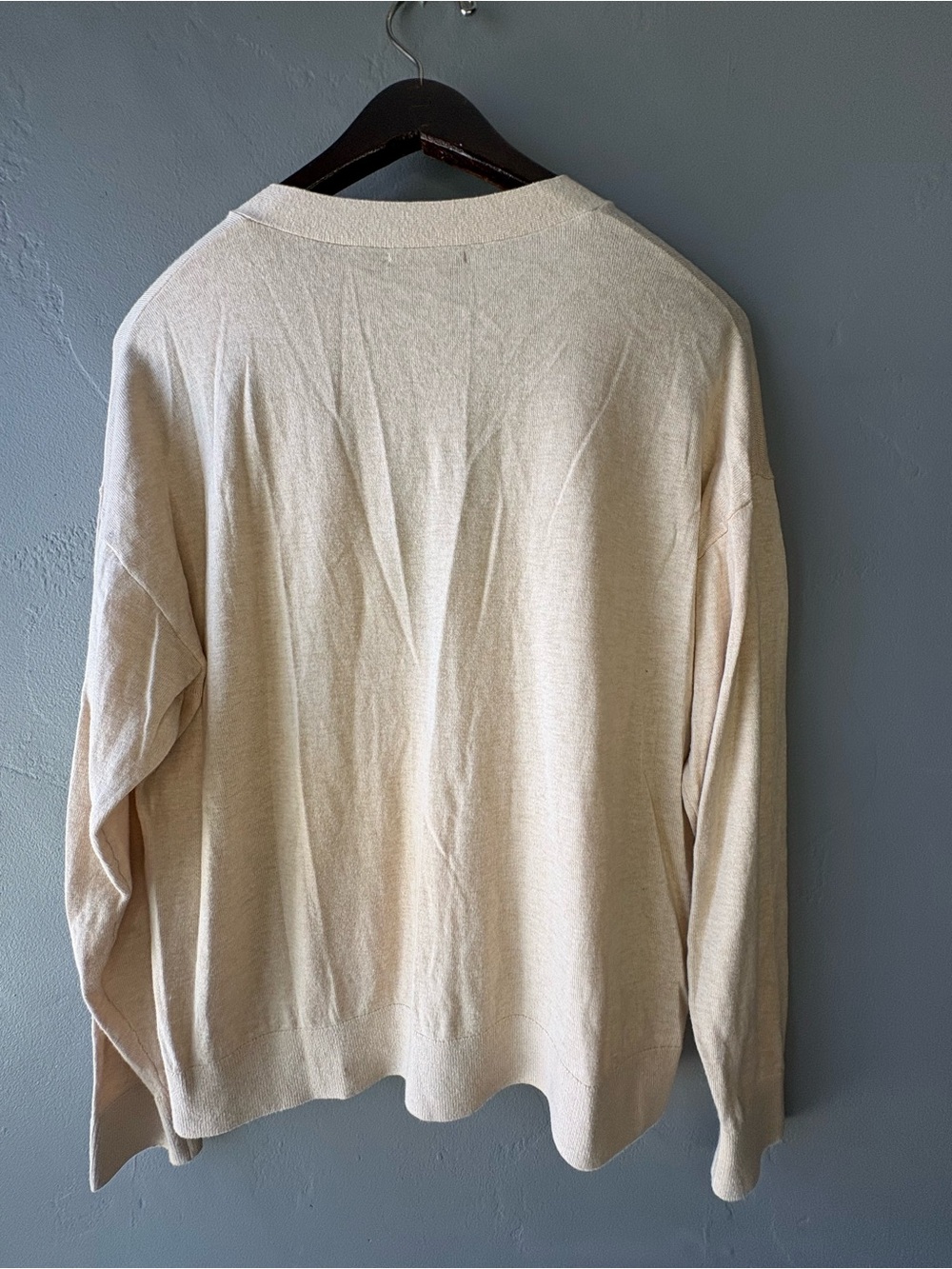 Quince Cream Cardigan ~ Size XL - Picture 9 of 12